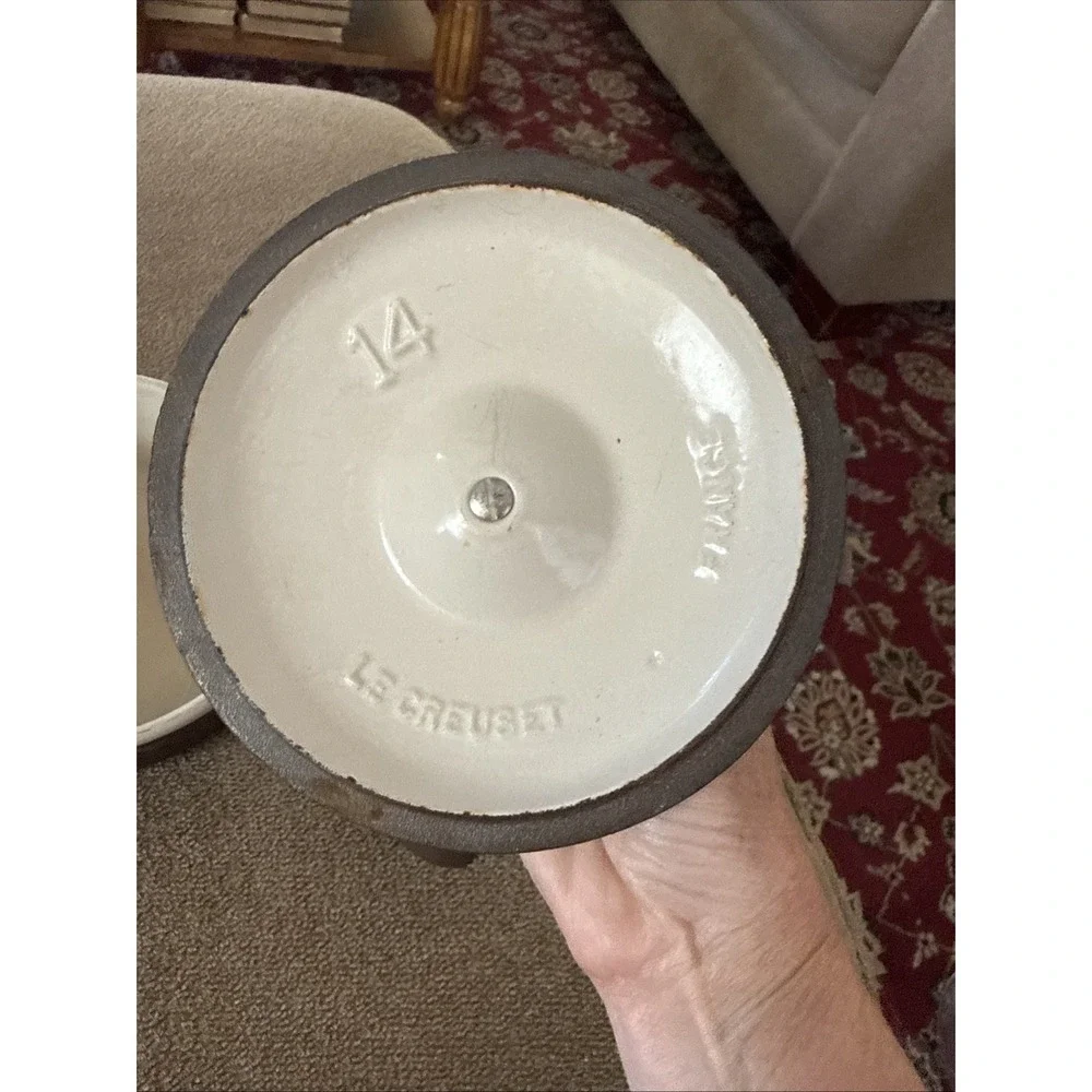 Vintage Le Creuset Sauce Pan #14 France Cast Iron With Lid Hollow Handle (TD)
